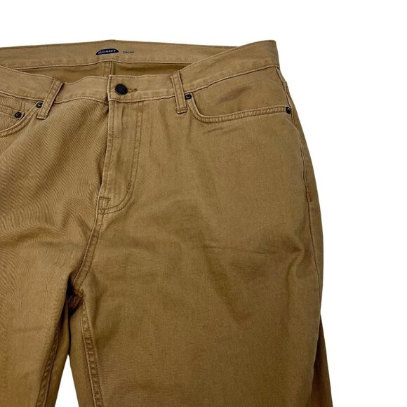 Old Navy Straight Leg Five Pocket Men’s Pants Light Brown Size 36x36 - Picture 2 of 8